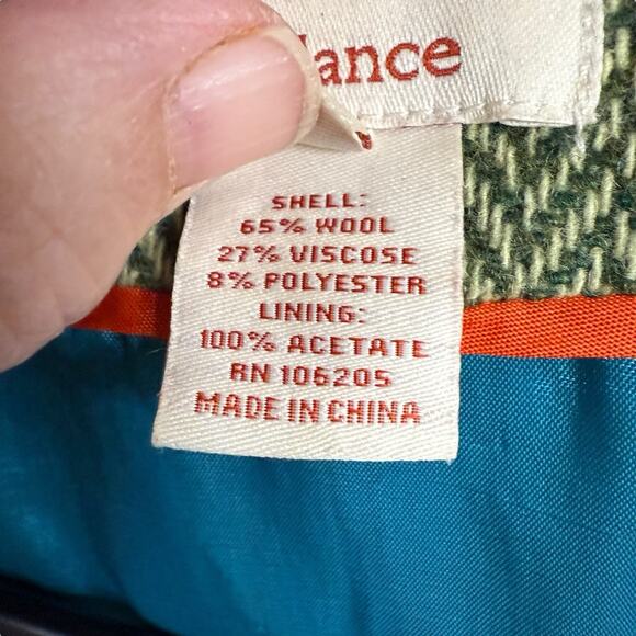 Sundance Wool Blend Vest Women's Herringbone Tweed XS Green Academia Preppy Prep - Picture 4 of 7